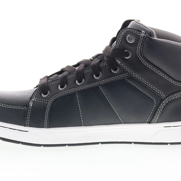 Skechers Black Steel Toe Memory Foam Work Shoes High Top Slip Resistant - Picture 4 of 13